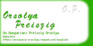 orsolya preiszig business card